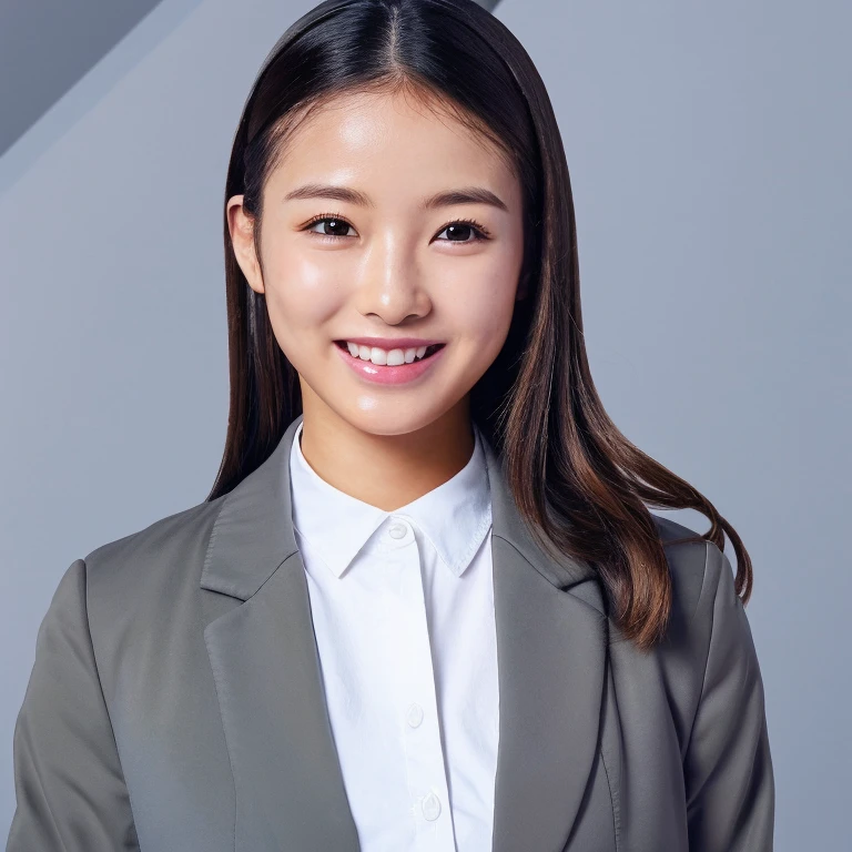 a smile blazers 校服 Ultra-realistic capture, Highly detailed, High resolution 16k close-up of human skin. Skin texture must be natural, With such detail that pores can be finely identified. Skin should look healthy, In a uniform tone. Use natural light and color