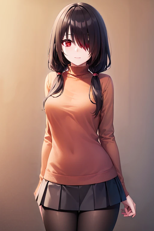 kurumitokisaki, tokisaki kurumi, clock eyes, black hair, long twintails, (hair over one eye:1.2), (red eyes:1.5), (medium breast:1.4), smile, pantyhose, pleated skirt, black pantyhose, (cowboy shot:1.5),
BREAK (masterpiece:1.2), best quality, high resolution, unity 8k wallpaper, (illustration:0.8), (beautiful detailed eyes:1.6), extremely detailed face, perfect lighting, extremely detailed CG, (perfect hands, perfect anatomy), cute