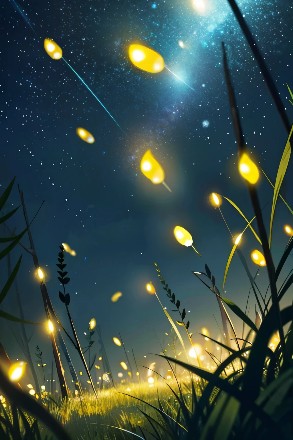 add a large firefly to the center of the photo