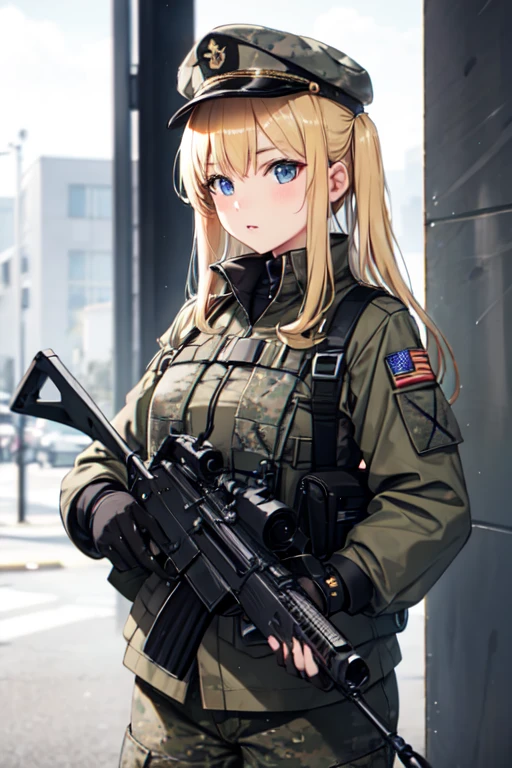 military girl blonde