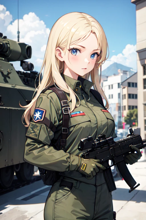 military girl blonde