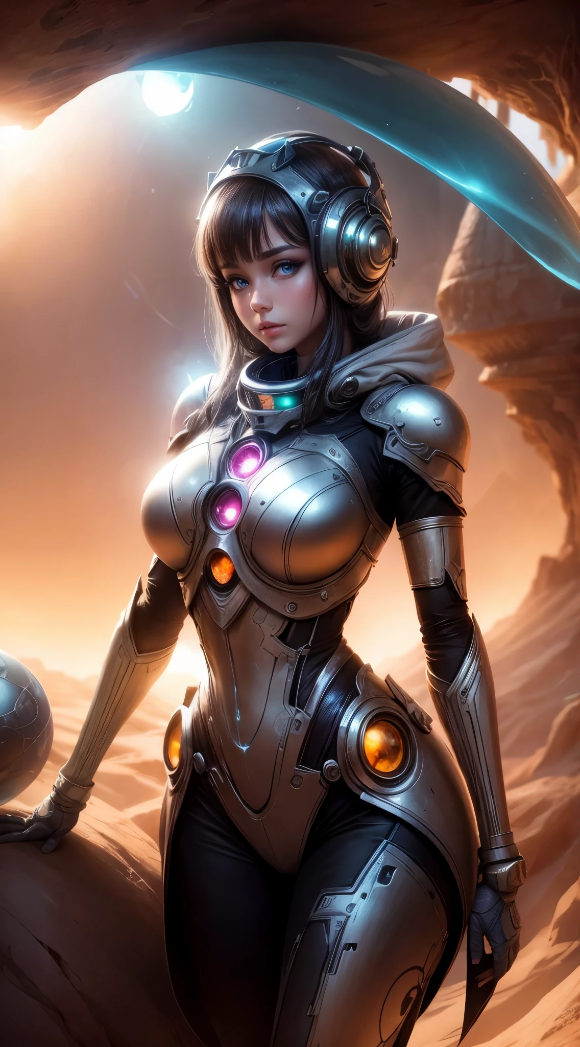 Masterpiece, Comic art by Marc Silvestri, Lila epischer kosmischer Sturm, mit Nebelhintergrund, (Hyperrealistisch), (Meisterwerk), interstellar, Galaxie, 8k --height 768, Atemberaubender Bildschirmschoner, by Giger, vivid colors, by Marc Silvestri, by Jim Lee