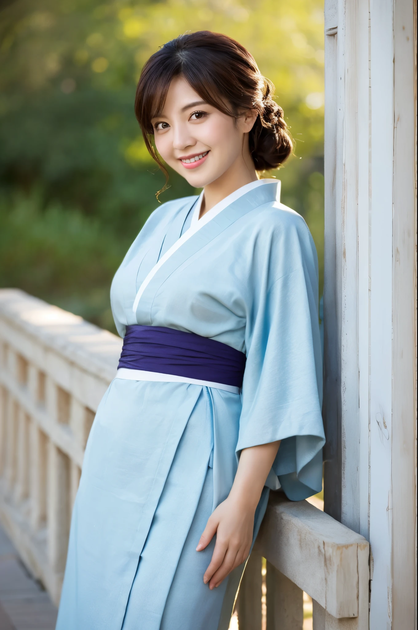 ulzzang -6500-v1.1, (Raw photo:1.2), (Photorealsitic), Beautiful mature woman VN01, Beautiful detailed, (Real: 1.4), ighly detailedな目と顔, beatiful detailed eyes,  (Japan kimono、Elegant Japanese pattern kimono、komono)、full body Esbian、 (Very affectionate smile:1.2)、huge filesize, hight resolution, ighly detailed, top-quality, [​masterpiece:1.6], illustratio, ighly detailed, nffsw, finely detail, top-quality, 8k wallpaper, Cinematographic lighting, 1 milf, 37 years old, perfect body type, cute droopy eyes beautiful big eyes、Pieckfinger, ((masutepiece)), Best Quality, 1 milf, eye shadow, Upper body, Portrait, ((FULL BODYSHOT:1.6))、