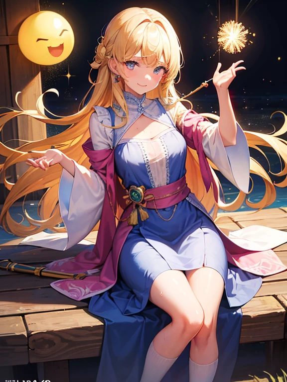 Delicate and masterpiece, beautiful details, colorful, fine details, detailed lips, intricate details, masterpiece, top quality, realistic, hyper detail, (glossy skin, sweaty: 1.4), absurdity, camera gaze, dynamic lighting, high resolution, sharp focus, depth of field, detailed eyes, sharp eyes, realistic eyes, the main character is a Japan girl, a beautiful girl with long blonde hair and clear eyes, By being reincarnated in another world, he was able to do magic and adventure. She was thrilled that she had become so cute that she looked at her face in the mirror and smiled. Her smile is expressed in intricate details and realistic descriptions, with words such as quality, image quality, detail, masterpieces, official art, masterpieces, masterpieces and details that are real. Her face is a human body based on human anatomy, and the fingers of her hands have not lost their shape. Her eyes are attractive, with a vivid blue color.
She was also interested in otherworldly outfits, trying on colorful dresses and accessories. She chose what looked good on her and showed off her fashion sense. She wore a white lace dress with a pink ribbon and a floral ornament on her head. She wore a pearl necklace around her neck and pierced her ears. She wore white gloves on her hands and white socks and pink shoes on her feet. She wore a small heart-shaped brooch on her chest. She had feathers on her back and looked like an angel.
She was also fascinated by otherworldly magic, so she picked up a spellbook and a wand to try out magic. She used the magic of attributes such as fire, water, and wind to create fireworks, bubbles, and balloons in the air. She cast a spell she learned from the spellbook and released a glowing ball from her wand. She waved her wand and painted colorful patterns and letters in the air. She pointed to her wand and moved small animals and dolls. She threw her wand and caught it in the air.
She was also obsessed with otherworldly adventures, expl