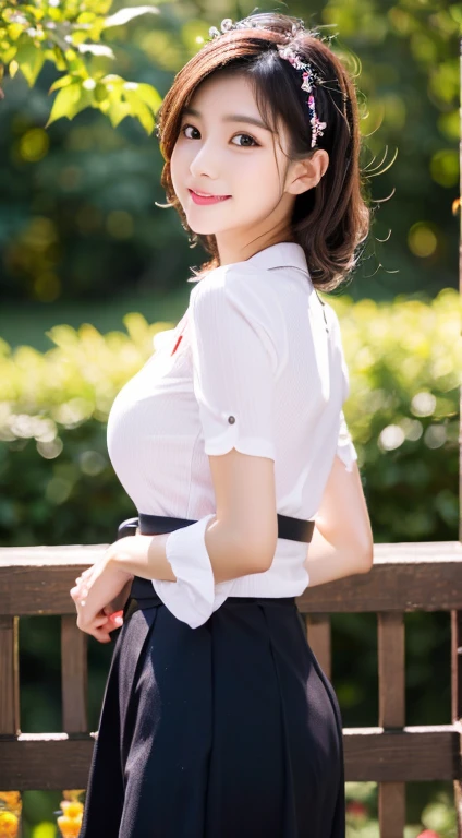 A beautiful girl, beautiful breasts, hourglass figure, wearing traditional clothes,