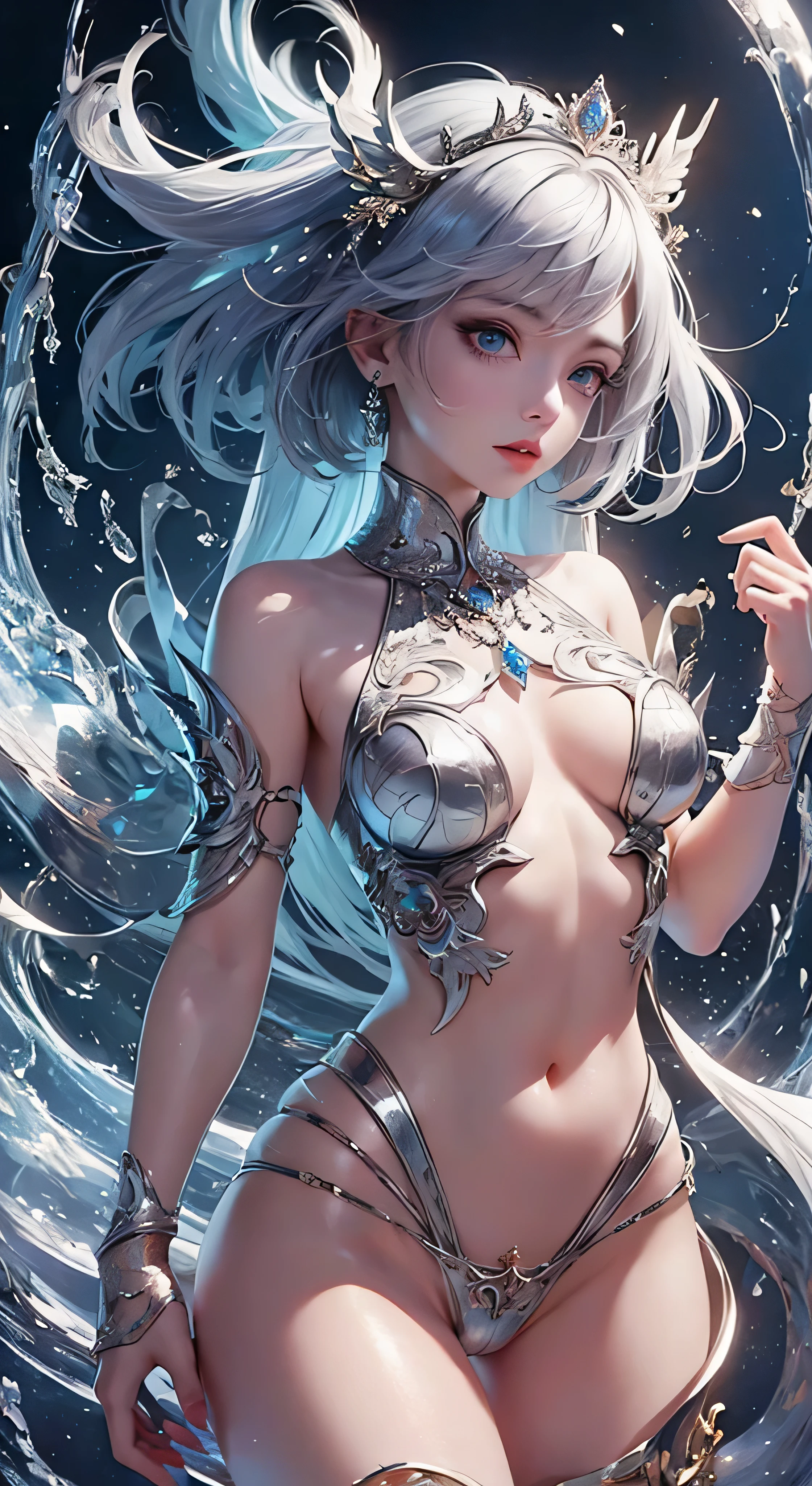 Absurd, High resolution, Ultra-detailed, top-quality、masterpiece、超A high resolution、lightning、A lot of lightning、Lightning's elemental energy to oneself、liquids、beautiful Girl、(The body is enveloped in lightning:1.3)、(1 girl:1. 2), Dot Painting Technique, Dotted shadow, Intricate details, Small dots, Texture Effects, subtle gradients, Fascinating craftsmanship, infrared photography, Otherworldly tones, surreal landscape, Invisible light, ethereal glow, Vivid colors, Phantom effect