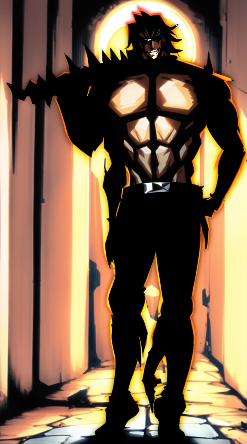 masterpiece, adam blade76, black jacked, long jacked, glasses, pants, belt, muscle, open mouth, smile, desert, sun, tower, full body, feet,refsheet, UHD, retina, masterpiece, ccurate, anatomically correct, textured skin, super detail, high details, high quality, award winning, best quality, highres, pullover