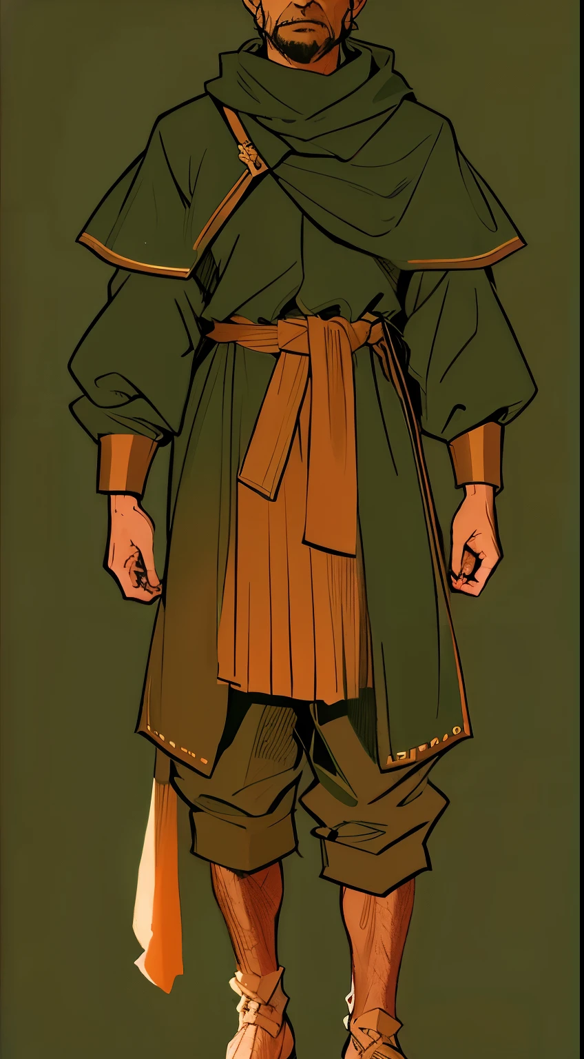 Drawing of a man in a robe, Alphonse Mucha's(tmasterpiece,Best quality at best,A high resolution:1.4),detailed,Complicated details,4K,splash of color,line art,Fibonacci,