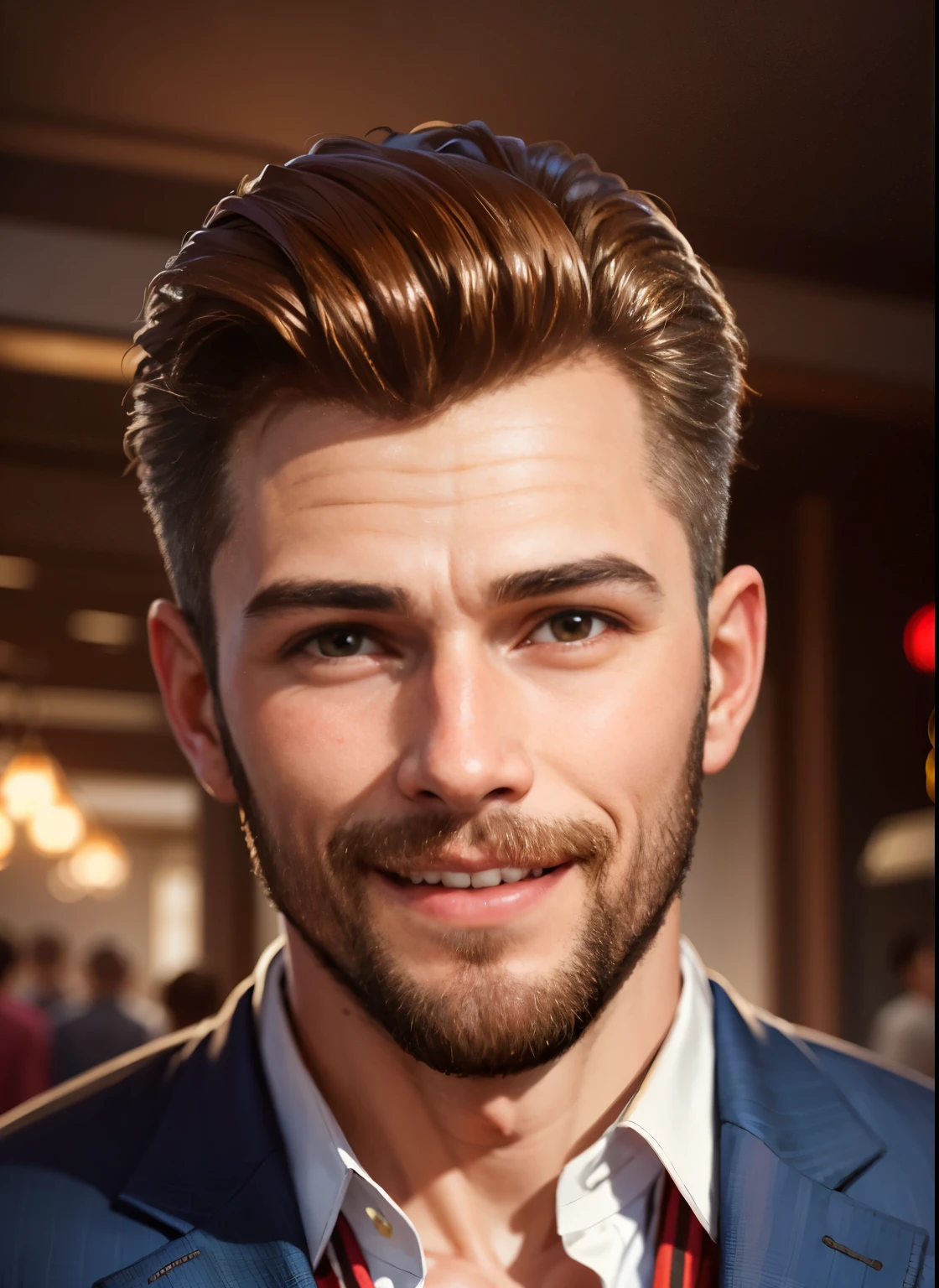(handsome man smiling:1.2)