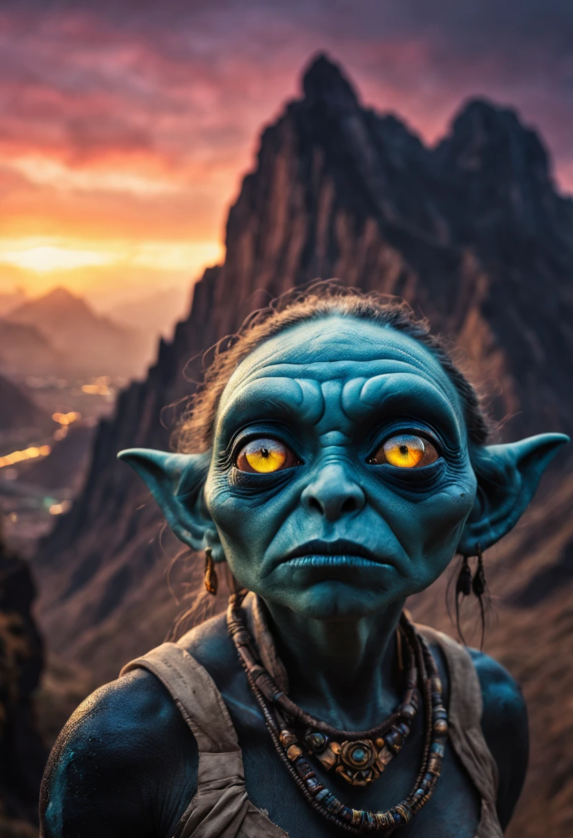 Star Wars The Bad Batch , sinister fairytale land in mountains on background,pretty face,indian ogre,troll,very Sinister places,fearsome,Evening,sunset,irina yermolova,intricate details,realistic humid skin,extremely intricate details, Epic Realistic, cinematic style,film grain,dramatic light,anatomically correct, faded,eyes extremely detailed, high detailed eyes,High contrast,UHD,Retina,HDR,Cinematic, soft colors, Technicolor,natural skin textures, hyper realism,textured skin, hyper detailed,High contrast,Realism, Alien Entity attacks,from height view,opal Marrow niobium Obsidian ,pretty face,eyebrow up,full body length shot,ominous landscape,glate Manganite atmosphere,prime colors,extremely detailed,masterpiece,intricate details,faded,eyes extremely detailed, high detailed eyes,32k resolution,RAW, Nikon Z9,frozen landscape,winter,city in mountains on background,The Alien Entity,,islands  levitating  above  ground ,Chinesse national  stone  park