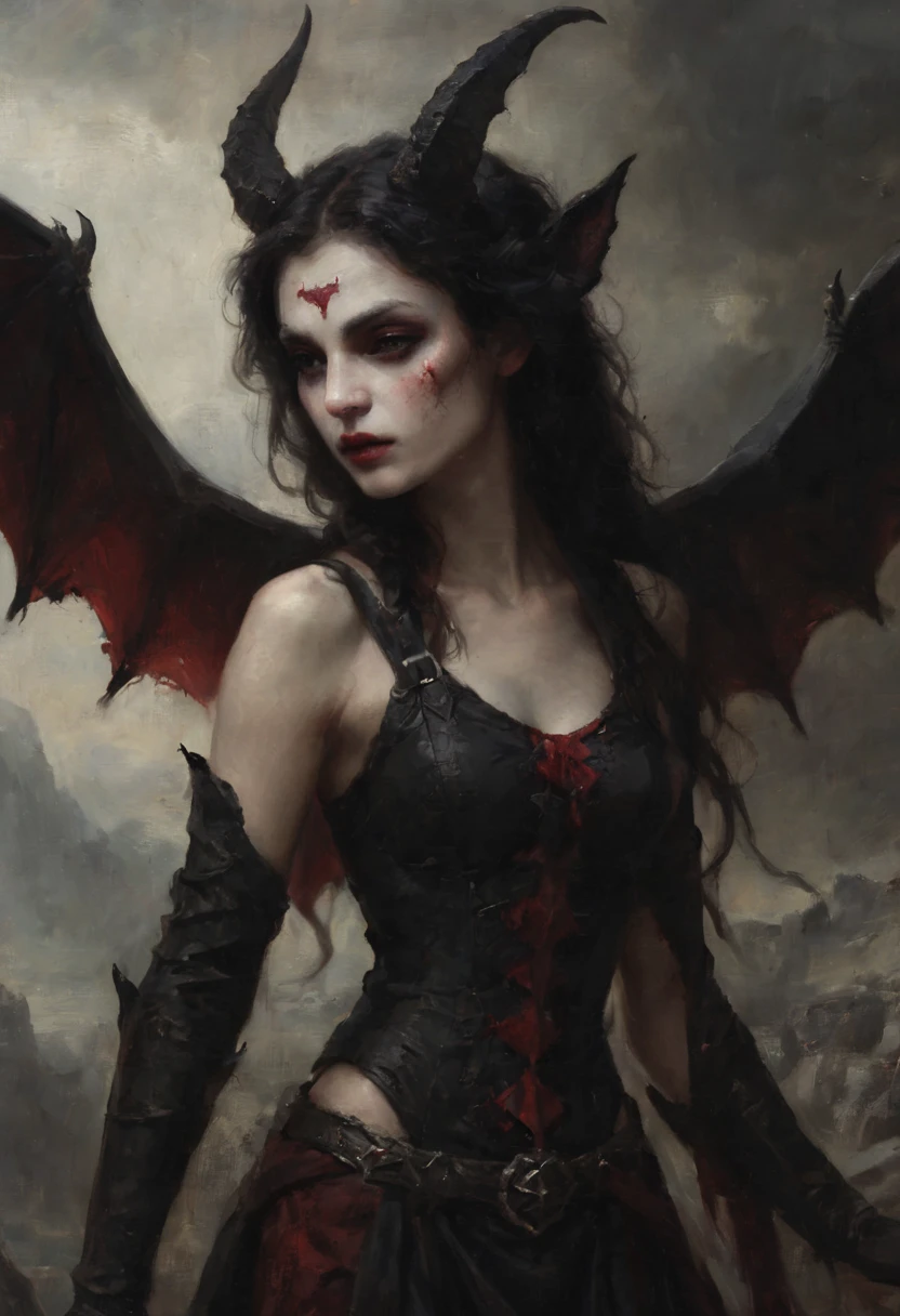 Succubus , Female , Schwarze harre, sexy , dark atmosphere, Bloody whole body, Halb mensch , Halb Teufel , Ziegen Beine , Sexuell Anregend, Image pretty and diabolical, Hufen , Teuflischer schweif , spitze Zunge, spitze Elfen Ohren , ,seductive, Schmales spitz zu laufenden des Gesicht,beautiful detailed