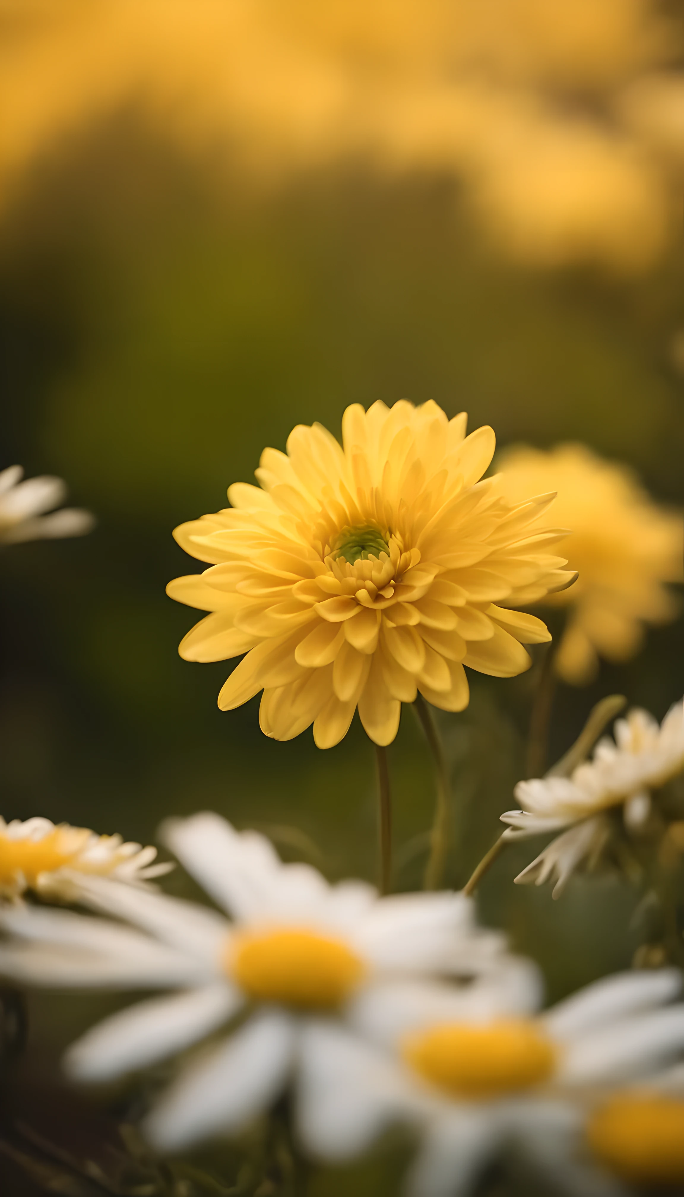 (Best quality,A high resolution:1.2),Ultra-detailed,Realistic,Photorealistic:1.37,himawari,yellow Chrysanthemum,White background,Individual layout,sportrait,soft and muted colors,Natural lighting