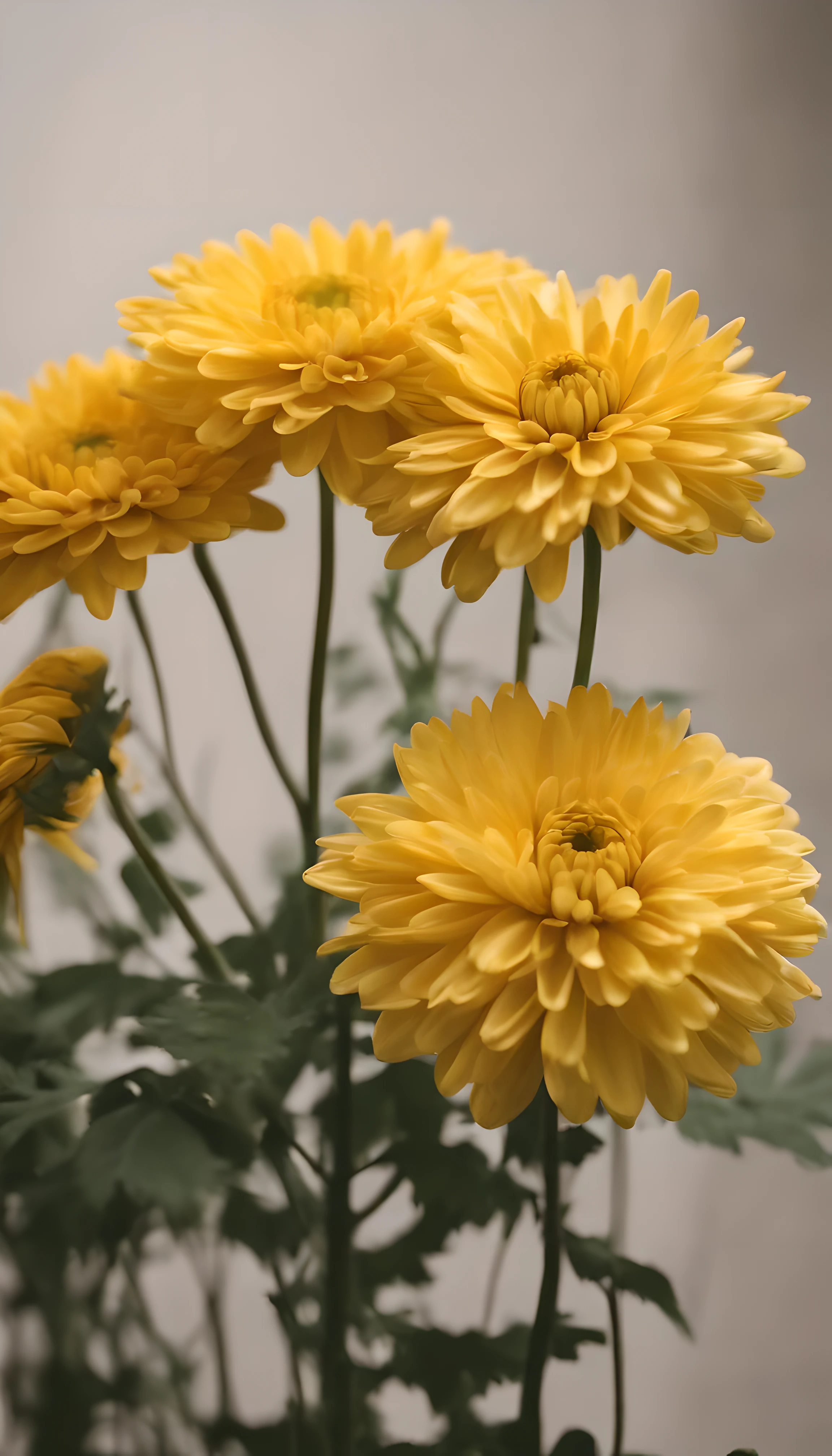 (Best quality,A high resolution:1.2),Ultra-detailed,Realistic,Photorealistic:1.37,himawari,yellow Chrysanthemum,White background,Individual layout,sportrait,soft and muted colors,Natural lighting