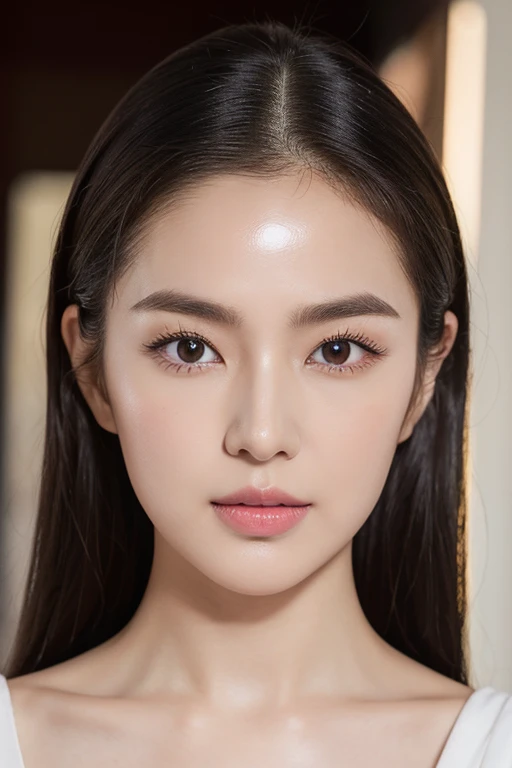 (1girl in), up do hairstyle, Extremely cute face, Amazing face and eyes, (Highly detailed eyes, Highly detailed face), fresh, Very clean appearance, (Hyper-realistic, hight resolution), (Best Quality:1.4), (hyper quality), Authentic skin texture, Raw photo, (Realistic, Photorealsitic:1.37), Highly detailed, Professional Photography, random s see-through costume,random color,Random hair 32k sexy female model, Huge breasts, Eyes, Random hairstyles hight resolution, Upper body, No background, Studio Lightning, is wearing idol costume, Light Tone Glossy Latex 1 Women Vivid Oily skin,Japanese actress Asami Mizukawa,Transparent beautiful skin、Cool impression with long slit eyes、Black hair suits you、Makeup that is not too flashy、Makeup looks natural too、a small face、The nasal muscles are passing through、the corners of the mouth are turned upwards、forehead width、Less than one third of the vertical width of the face、The border between the eyebrows and the base of the nose is deeply concave、The distance between the left and right eyes is、、narrower than the width of one eye、distance between eyes and eyebrows、Narrower than one vertical width of the eye、The outline is、oval or rectangular type、28age、super model