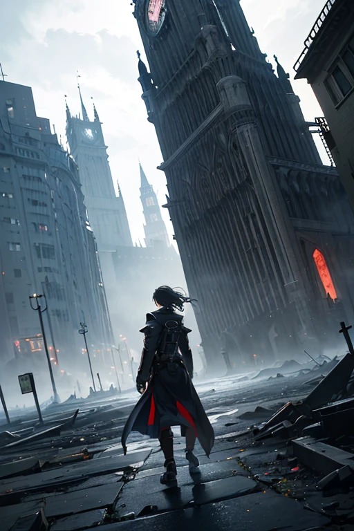 (a tower with a clock on top, animated movie "Ergo Proxy" inspired, "Attack on Titan" inspired, screenshot from a 2012 anime, inspired by the anime series "Psycho-Pass", animated movie screenshot, inspired by the "Transformers" anime, screenshot from the anime "Black Clover", TV anime still) , (best quality, 4k, highres, masterpiece:1.2), ultra-detailed, (realistic, photorealistic, photo-realistic:1.37), HDR, studio lighting, physically-based rendering, extreme detail description, professional, vibrant colors, bokeh, portraits style, dark and moody color tone, dramatic lighting