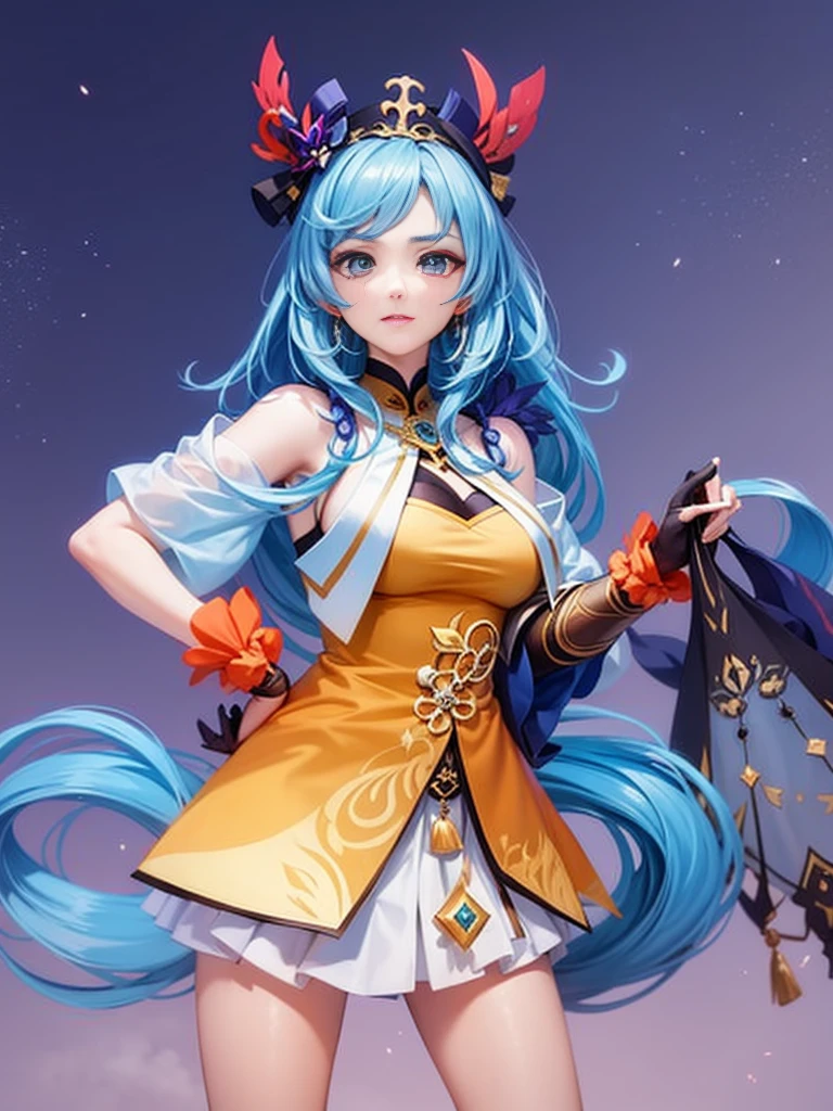 a close up of a woman in a costume with a sword, zhongli from genshin impact, inspired by Pu Hua, queen of the sea mu yanling, keqing from genshin impact, ayaka game genshin impact, onmyoji, lunar themed attire, ayaka genshin impact, nezha, portrait knights of zodiac girl