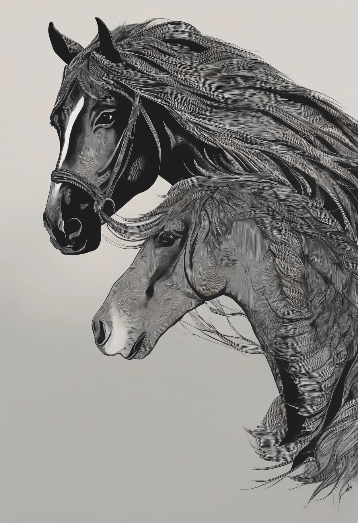gal, you will lift the curse,
The night will fly on wings.
- The night will fly in like on wings.
There&#39;s a horse on the other side of the river,
- There&#39;s a horse galloping across that river.,
A thick shadow falls on his mane.
– He has a thick shadow on his mane.