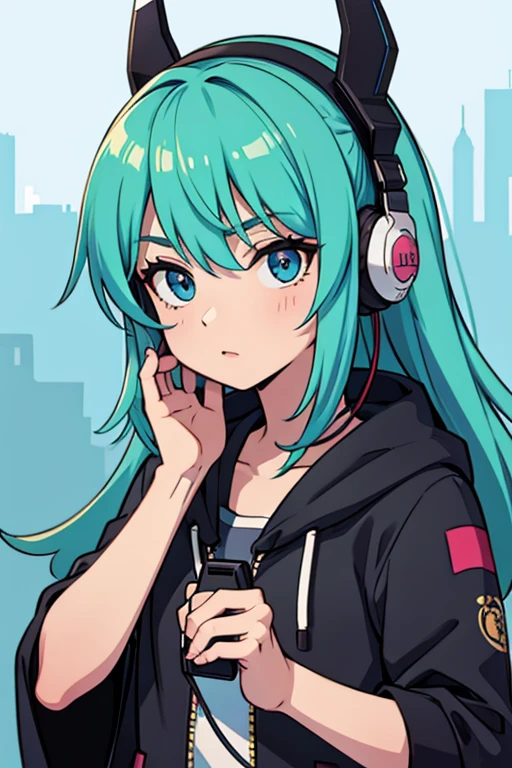 garota com fones