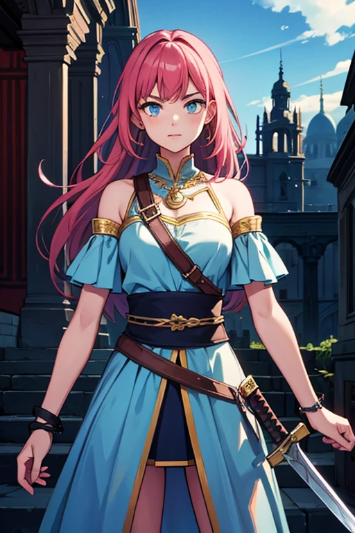 Girl with a sword in her hand
