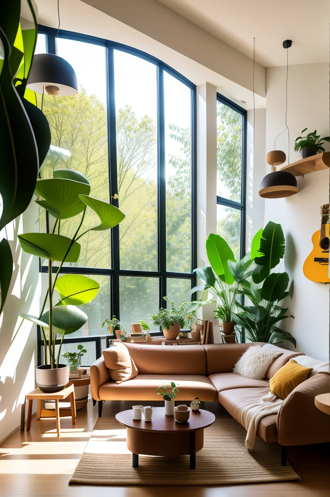 Sn,Sem humanos,planta,lamplight,planta em vasoa,Gato,mesa,sofa,livro,dentro,almofada,cup,cadeira,white Gato,cesto,scenecy,vaso de flores,livroshelf,