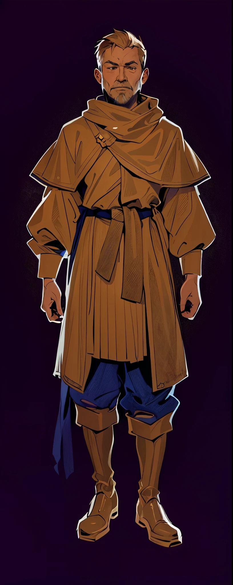 Drawing of a man in a robe, Alphonse Mucha's（tmasterpiece，Best quality at best，A high resolution），detailed，Complicated details，4K，splash of color，line art，Fibonacci,