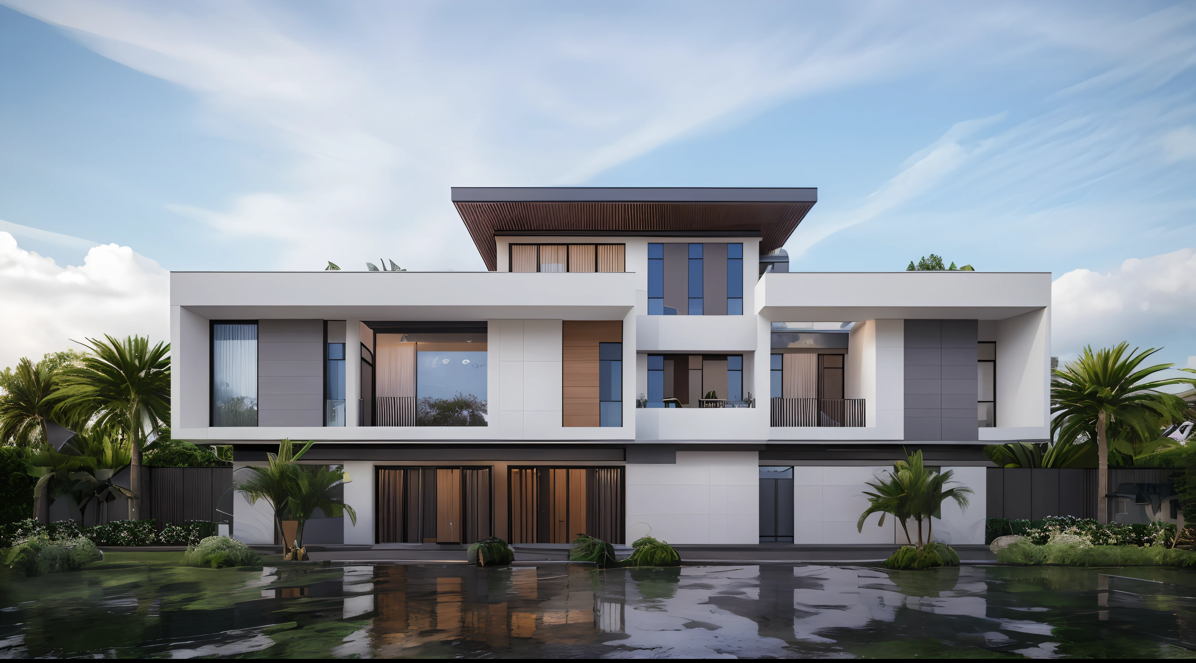 moradia moderna, totalmente lado a lado, brazi, videira, arquitetura, Building, Cloud, Cores vivas, master part,best quality,super detalhado,Realistic,photoRealistic, 8k, foco nítido,
a photo of a Building