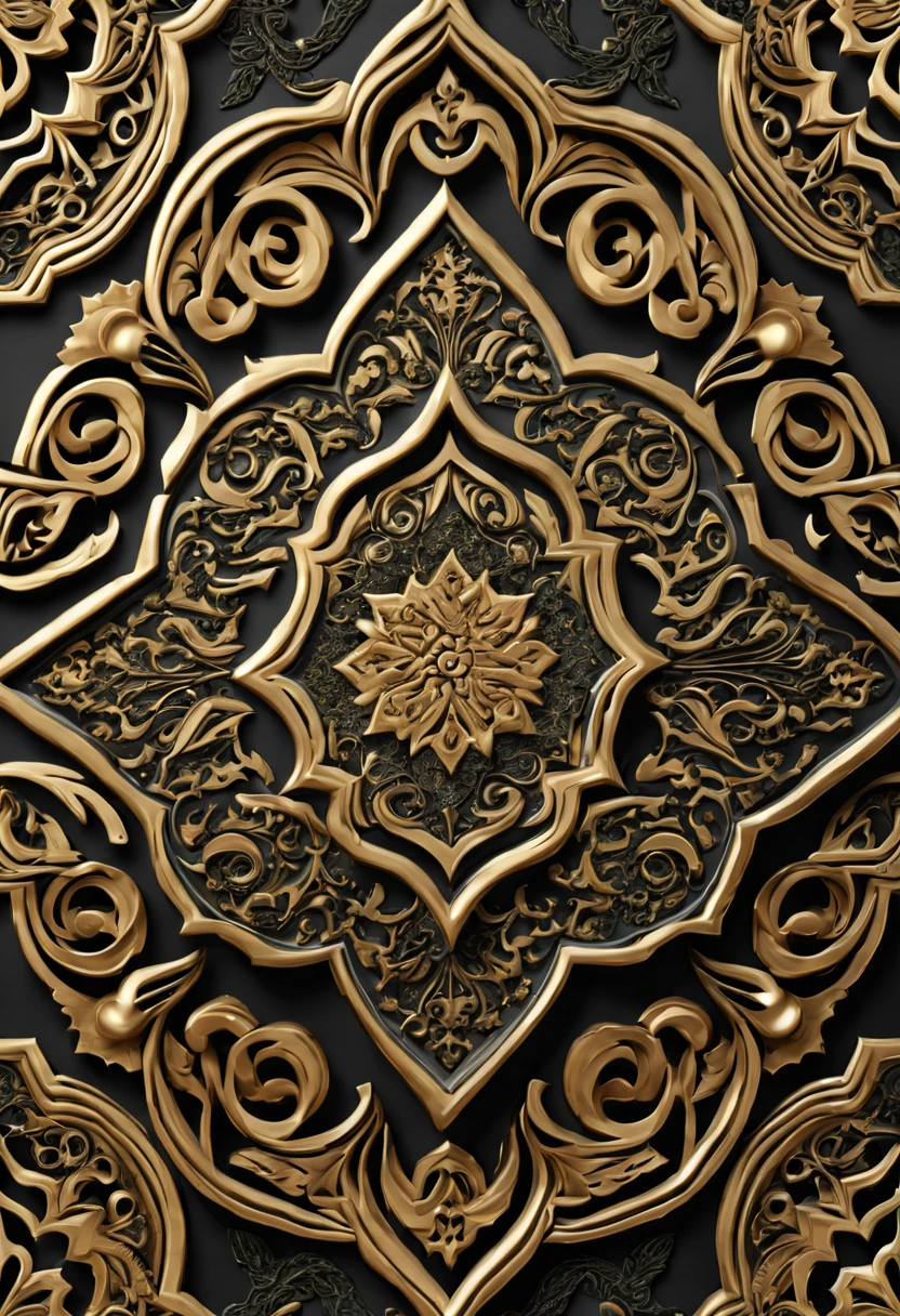 islamic art pattern wallpaper pattern, seamless pattern, 3d, 8k, the detail, highly detailed, realistic photo