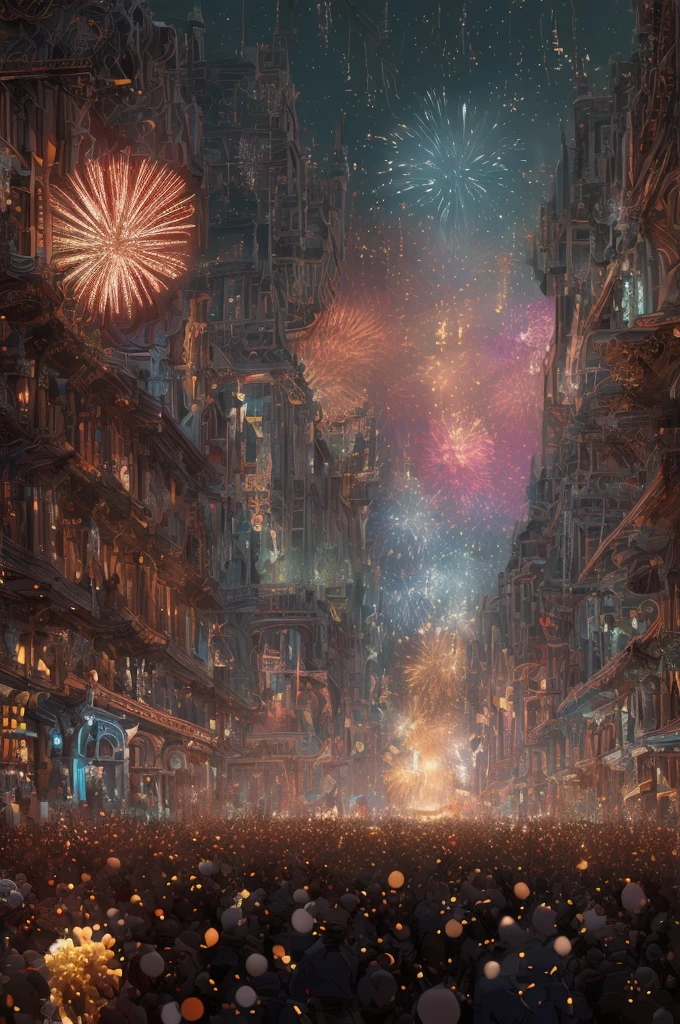 2024 New Year Eve, enhance, intricate, (best quality, masterpiece, Representative work, official art, Professional, unity 8k wallpaper:1.3)