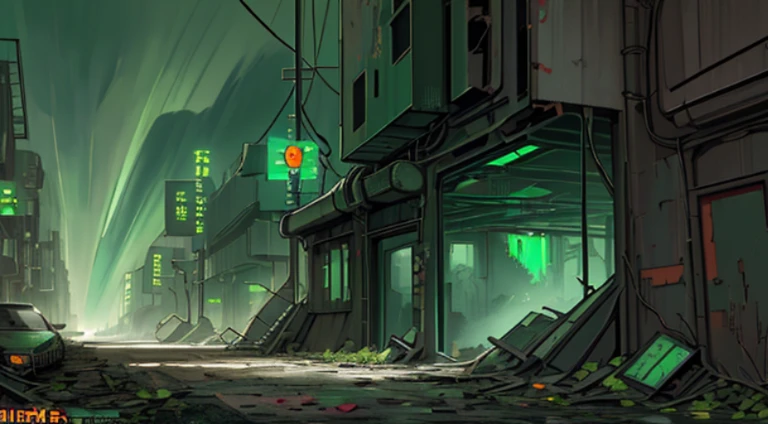 (Ultra detailed), (masterpiece), (best quality), (very detailed CG unit 8k wallpaper), (extremely wide shot), (gas mask man), hazmat suit, (polluted abandoned scifi city), ((green sky)), following the road, ruins, moss, roots, plantloating leaf petals:1.2), male, male anatomy, conceptual art, dramatic, cinematic, highly detailed, stylized wallpaper