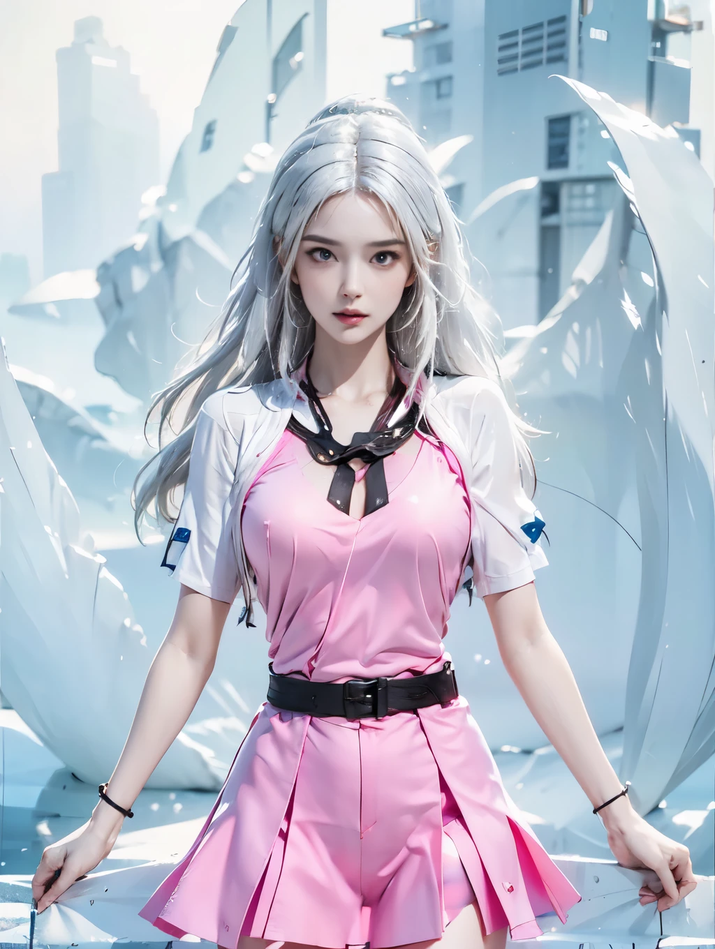 ((Best quality)), ((masterpiece)), (detailed:1.4), 3D, an image of a beautiful cyberpunk female,HDR (High Dynamic Range),Ray Tracing,NVIDIA RTX,Super-Resolution,Unreal 5,Subsurface scattering,PBR Texturing,Post-processing,Anisotropic Filtering,Depth-of-field,Maximum clarity and sharpness,Multi-layered textures,Albedo and Specular maps,Surface shading,Accurate simulation of light-material interaction,Perfect proportions,Octane Render,Two-tone lighting,Wide aperture,Low ISO,White balance,Rule of thirds,8K RAW,