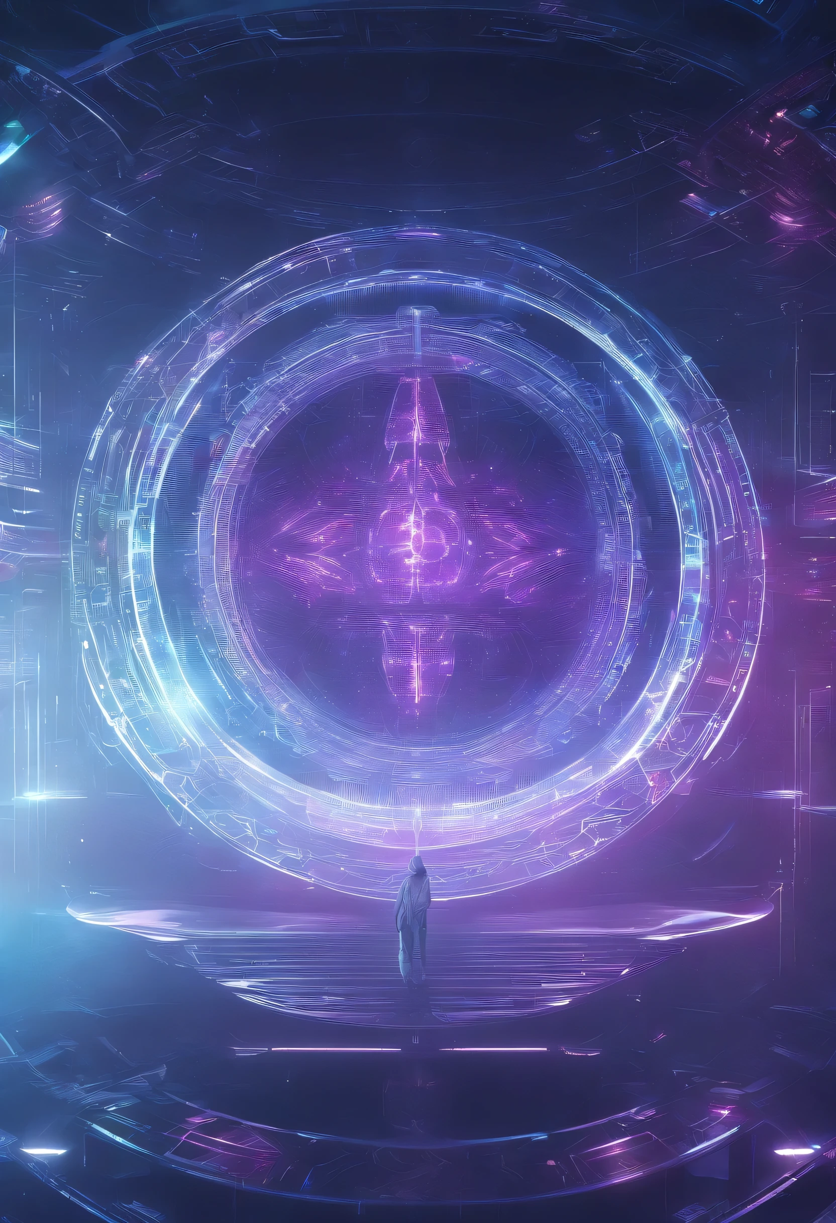 In UHD in 4K Alien regeneration room with symbology of the quantum holographic , Sacred geometry quantum holography forming capsule for the person to lie there to heal