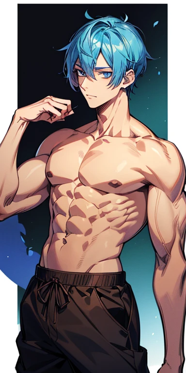 Endeavor, male focus, (mature daddy), excited, solo, red hair,  muscular, delicate blue eyes, scar, (red hairy body), in onsen, (anime style), (naked), erection upward. (handjob), (red hairy). (middle aged man), (homoerotic), blush, cumshot, precum