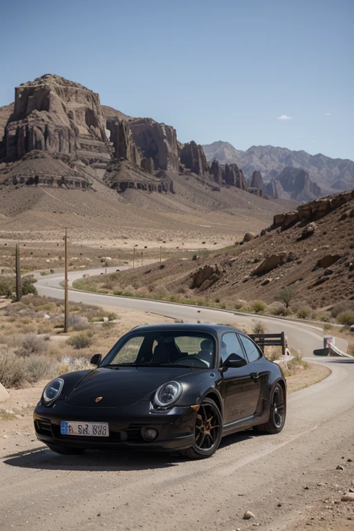 Porsche in the desert