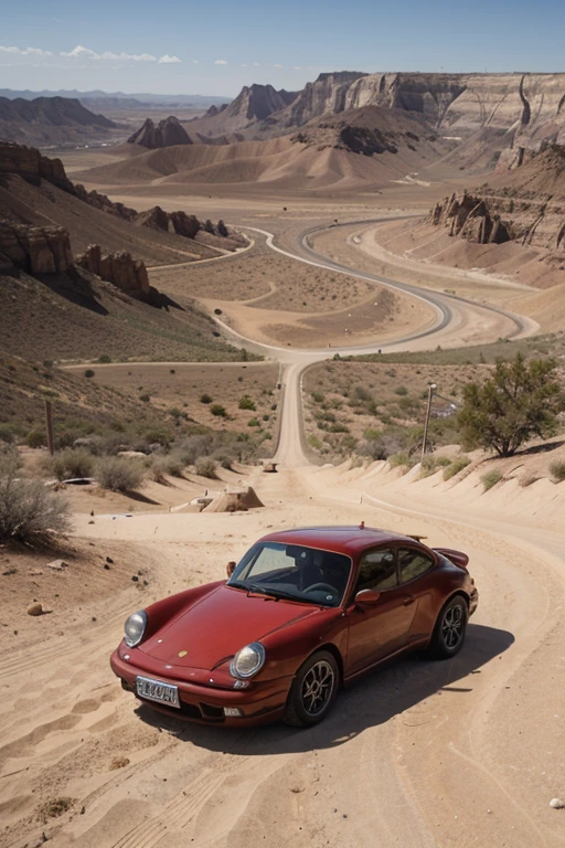 Porsche in the desert