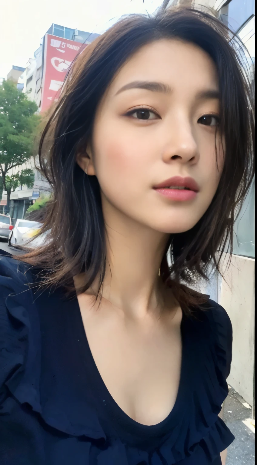 ((top-quality、8K、Master masterpiece:1.3))、sharp、:1.2、Perfect Body Beauty:1.4、Slim abs:1.2、((Layered hairstyle、Colossal tits:1.2))、undergarment、(Rain、Street、:1.2)、Wetty:1.5、Very detailed face and skin texture、Detailed eye、二重まぶた、Aspect of looking at the camera