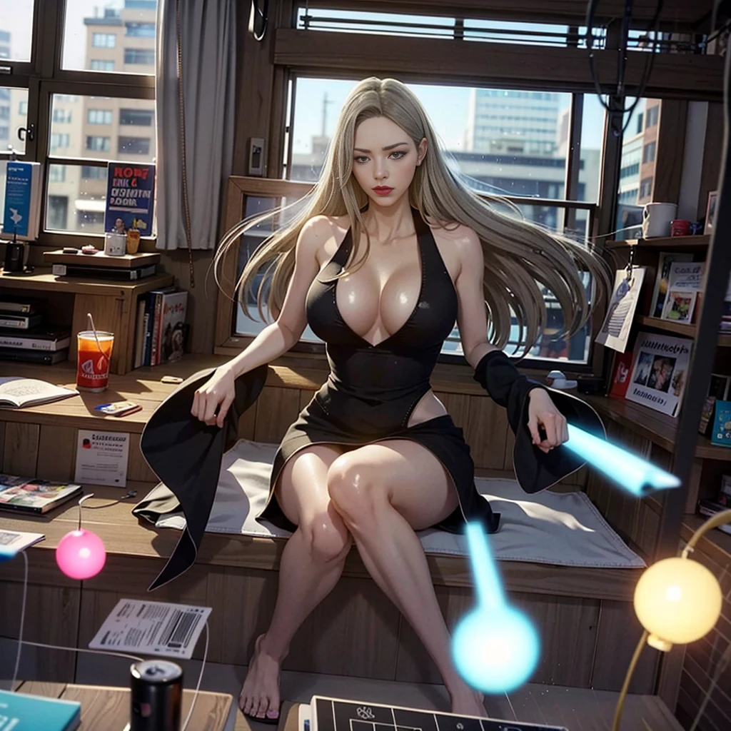 a comic strip with a bunch of girls in it, a comic book panel, inspired by Masamune Shirow, trending on pixiv, muscular female druid, highschool dxd, tifa lockhart with white hair, inside page of comic book