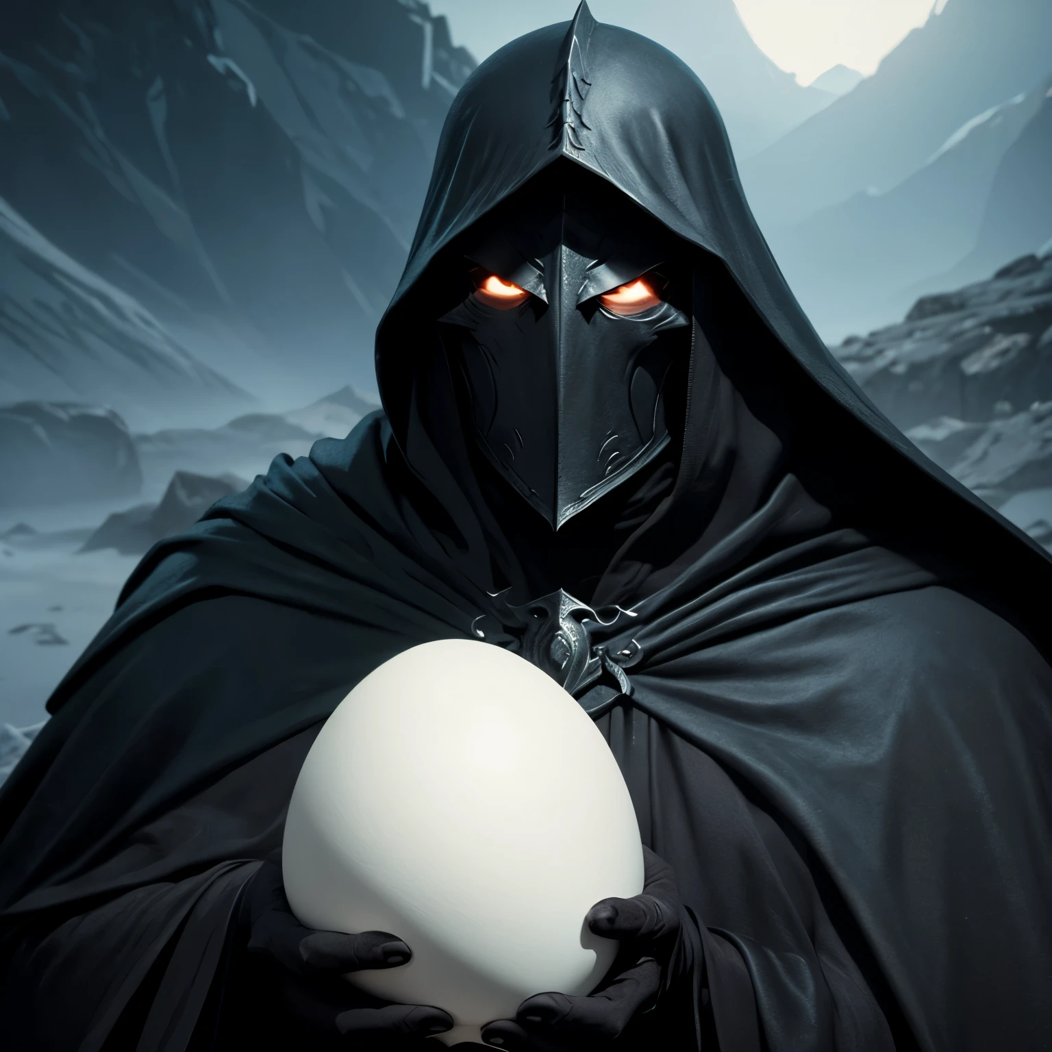 Whichking of angmar as an egg in comicstyle