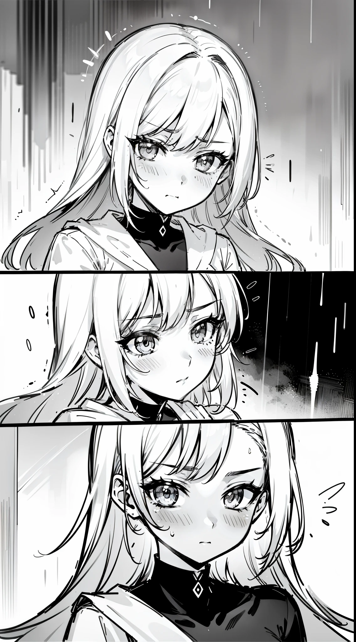 manga, monochrome, panels, plot