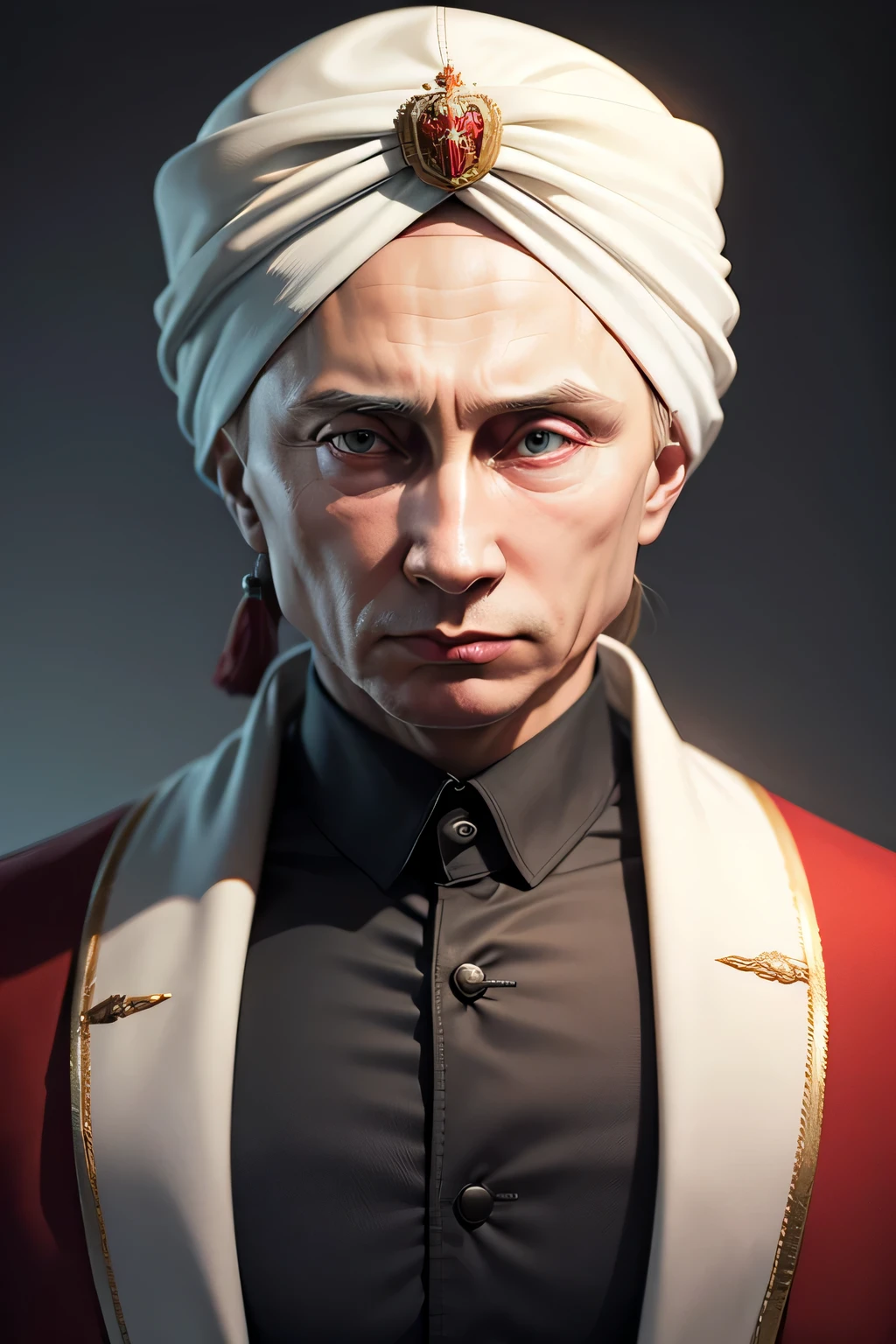 Putin, the head of the Russian public, is wearing his turban, a decision made