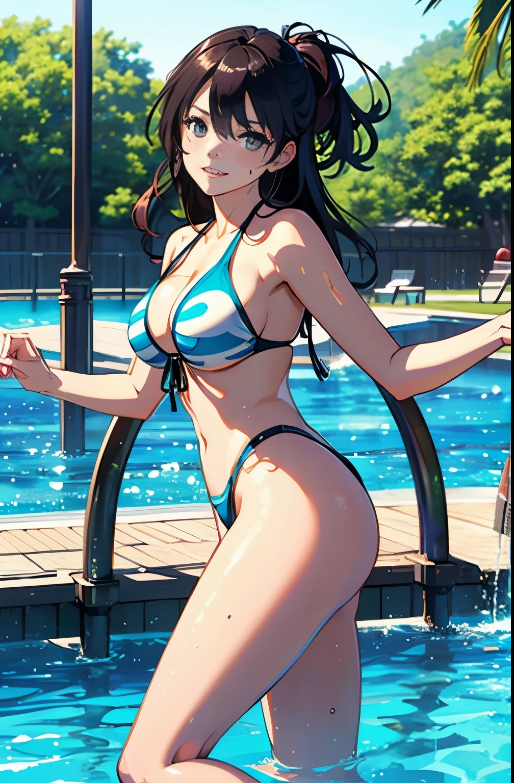 (((master piece))),(hyper quality::1.5), Hyper Detailed,Perfect drawing,。.3D,8K Illustration、(((clearface)))、Hi-Res、japanes、1 persons、 Lady、ssmile、Beautiful skins、Lustrous hair、((beautiful proportion))、((Luxury swimwear))、(((Beautiful swimsuit)))、Japan background、nice background、((beatiful backgrounds))、(((Detailed drawing)))、Perfect Beautiful Girl、((Perfect Photo))、((emotional))、((Luxury))、spot light