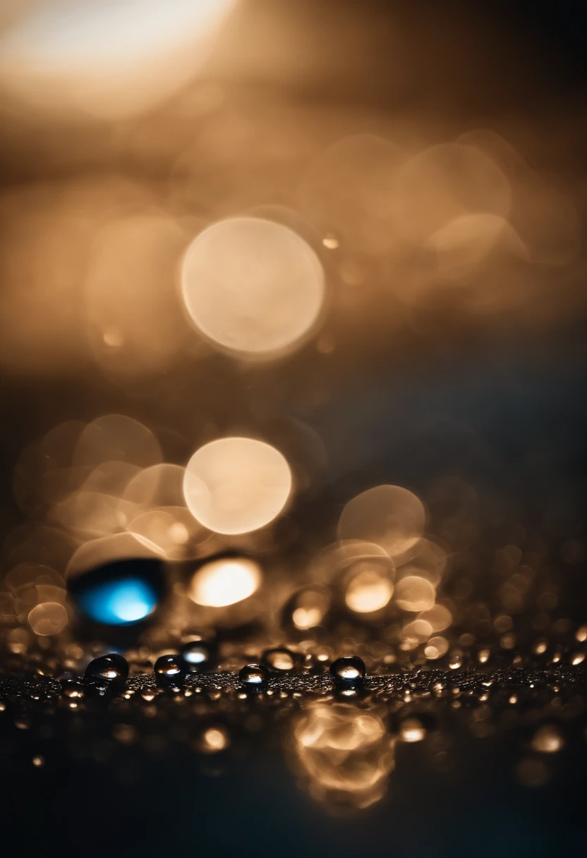 an abstract shot of water droplets on a textured surface, experimenting with lighting and composition to create a visually striking and unique image