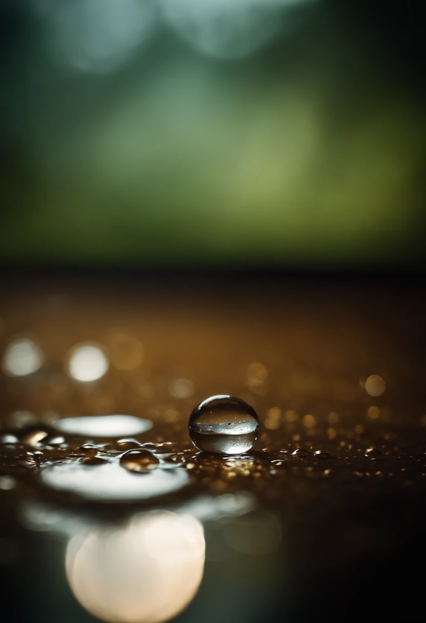 an abstract shot of water droplets on a textured surface, experimenting with lighting and composition to create a visually striking and unique image