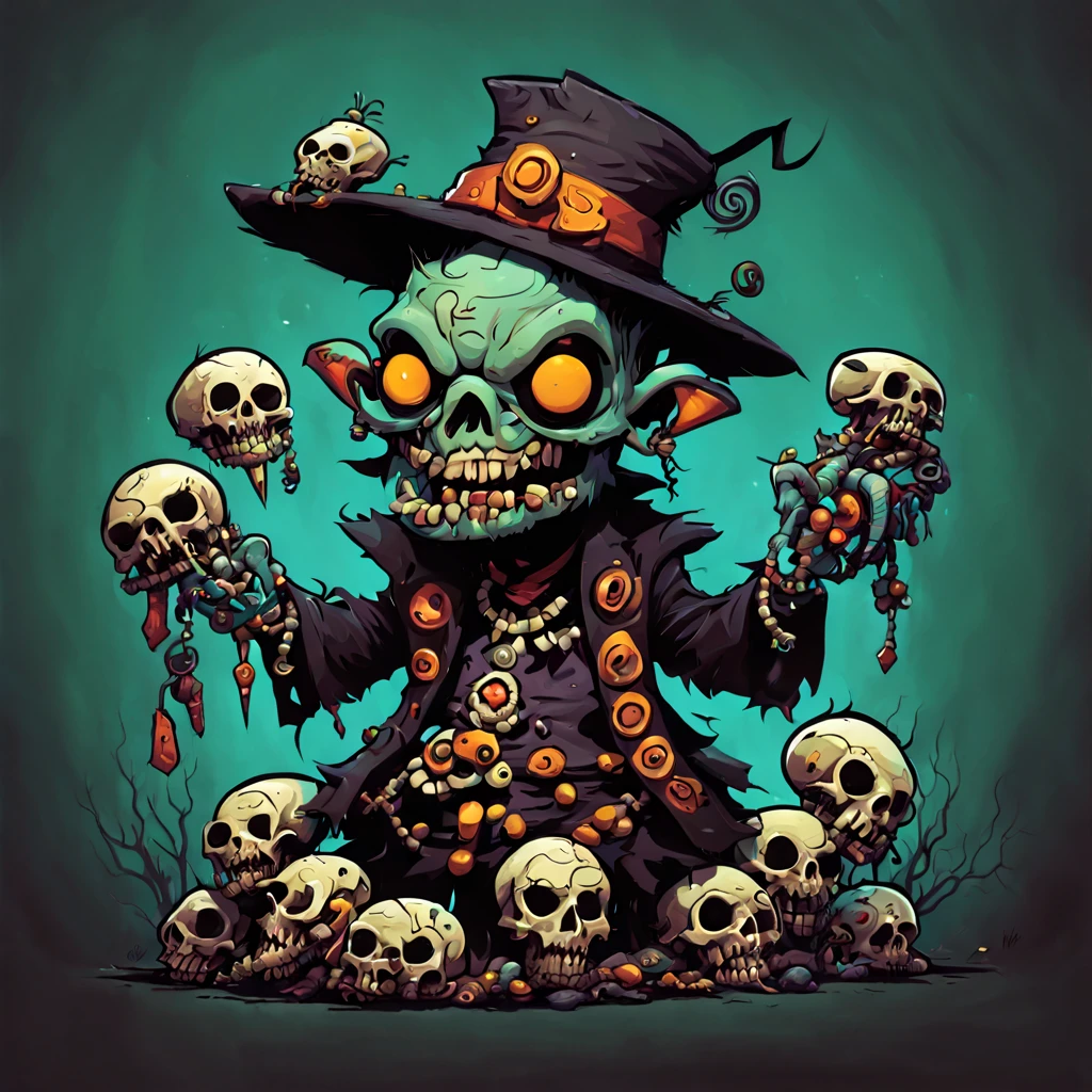 worldofundead, (best quality, masterpiece:1.1),(Intricate detailed:1.2),skeletal,rotting flesh,dark BREAK a witch cooking something in a cauldron,grim,ruined city,full moon,the reaper<lora:WorldofUndead:1>