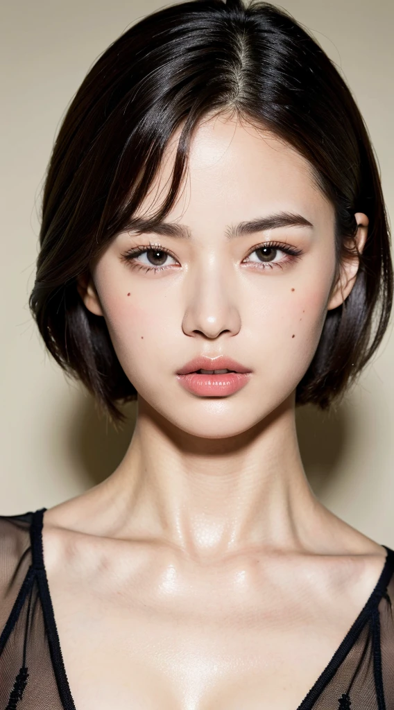 ((full body)), Ultra-realistic capture, Highly detailed, High resolution 16k close-up of human skin. Skin texture must be natural, With such detail that pores can be finely identified. Skin should look healthy, In a uniform tone. Use natural light and color, Black hair, short hair, ((full body)), Graceful pose, sit in a sofa, dutch angle, UHD, retina, masterpiece, ccurate, anatomically correct, super detail, textured skin, high details, high quality, best quality, highres, 1080P, HD, 4K, 8k