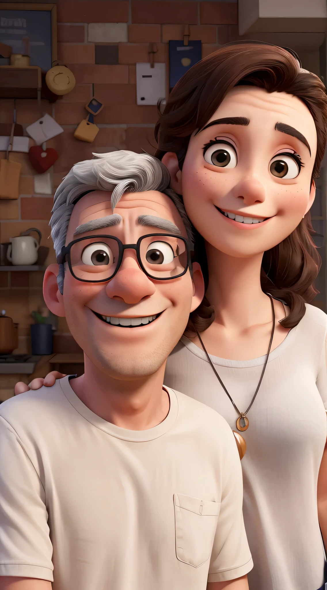 there is a man and woman posing for a picture together, john jude palencar, feliz por, Homem de 25 anos, com ela longa, imagem de perfil, momma and papa, 7 anos de idade mulher, Mulher de 7 anos, sem verruga, por, 7 anos, lovely by, facebook post, 7 anos