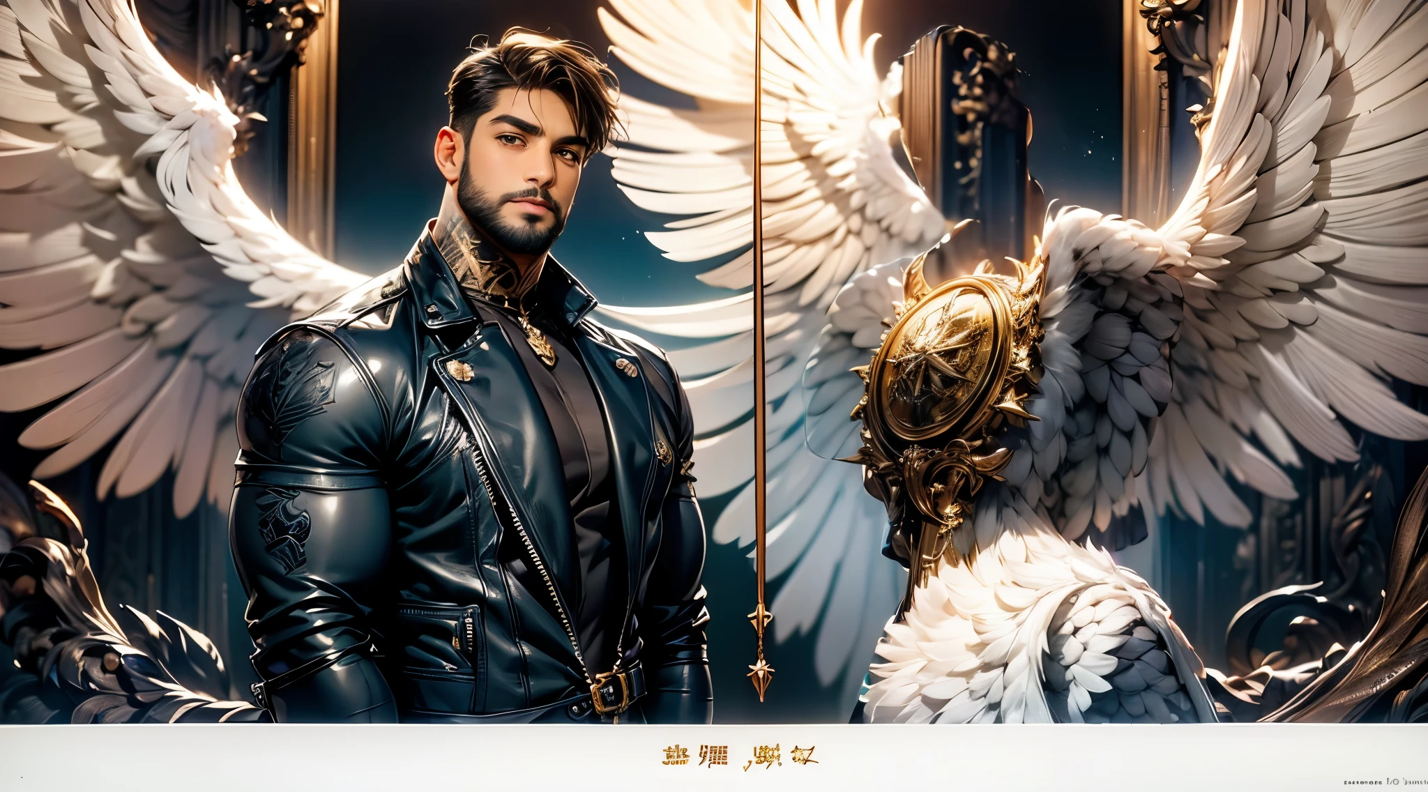 angel wing correction, remove extra character, high-res, realistic, digital artwork, vibrant colors, soft lighting, detailed feathers, seamless integration