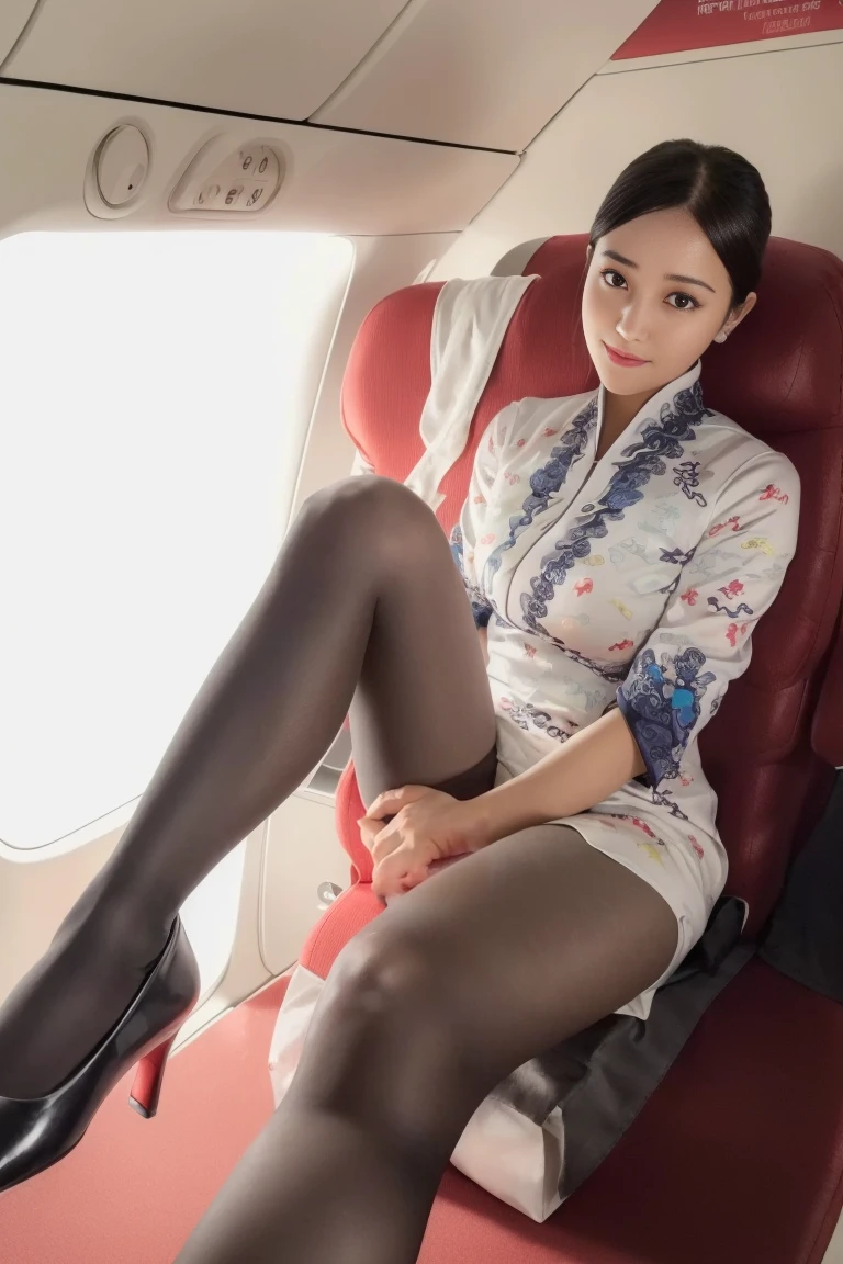 Best Quality, masutepiece, Real,Realistic, Photo,PhotoRealistic,
Hina&#39;s uniform, 1girl in, Solo, Watch, wristWatch, Sitting, Realistic, Black hair, Looking at Viewer, Lips, Brown eyes, Short hair, Head tilt, Black eyes, Airplane interior,Ultra-detailed, finedetail,  Perfect dynamic composition, Beautiful detailed eyes,  (Wearing high heels), (Wearing stockings),((skirt lift by yourself))), (lifted by self), (Show me your female genitaliaいる), (((Oppai i don&#39;t wear panties.))),Pupil Focus,((Sit up,Spread your legs apart)), (((Taking off your panties))),Show me your female genitalia、Open your eyes、looking at viewert、Provocative smile、A smile、Provocation by spreading legs and exposing female genitals, ((Sit up,Spread your legs apart、Spread your legs wide、Spread your legs wide、spread your genitals with my hands、I&#39;ll teach you how to masturbate.、Spread your legs and show off your genitals.,(Expression of sexual pleasure:1.2),(Orgasmic expression:1.2),(Expression of sexual climax:1.3),((A large amount of liquid is flowing out from the female genital hole..:1.2)),(((A large amount of cloudy body fluid that flowed from the female genitals splattered and adhered to the seat surface..:1.0))),(((A large amount of cloudy body fluid flowing out from the female genitals accumulates on the seat surface..:1.0))),