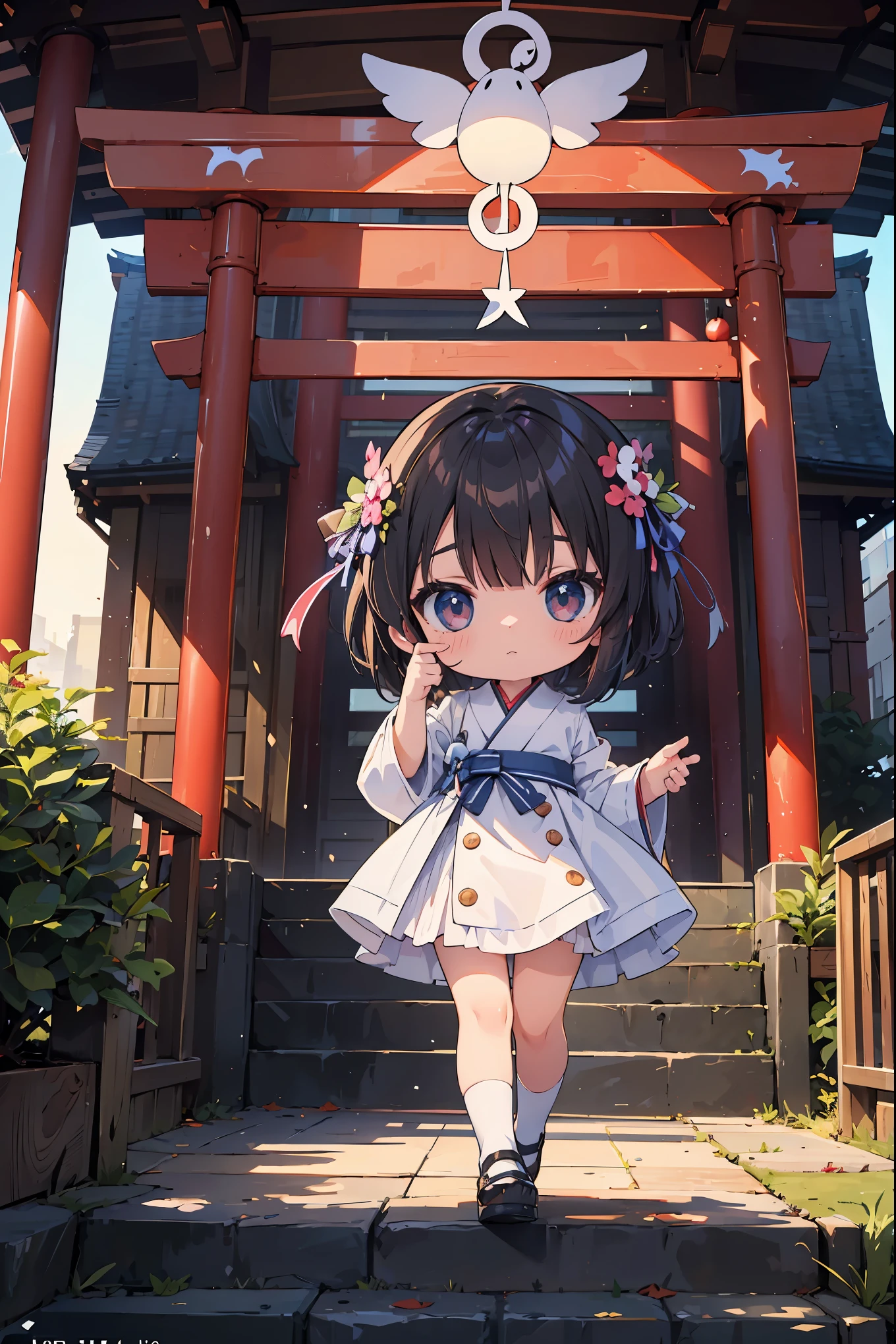 absurd, absolute resolution, incredibly absurd, super high quality, super detailed, official art, unity 8k wall, masterpiece
BREAK
Subject: First visit to a shrine
Subtitle: Tatsumi-chan (anthropomorphic chibi character), chibi, cute, Meiji Shrine