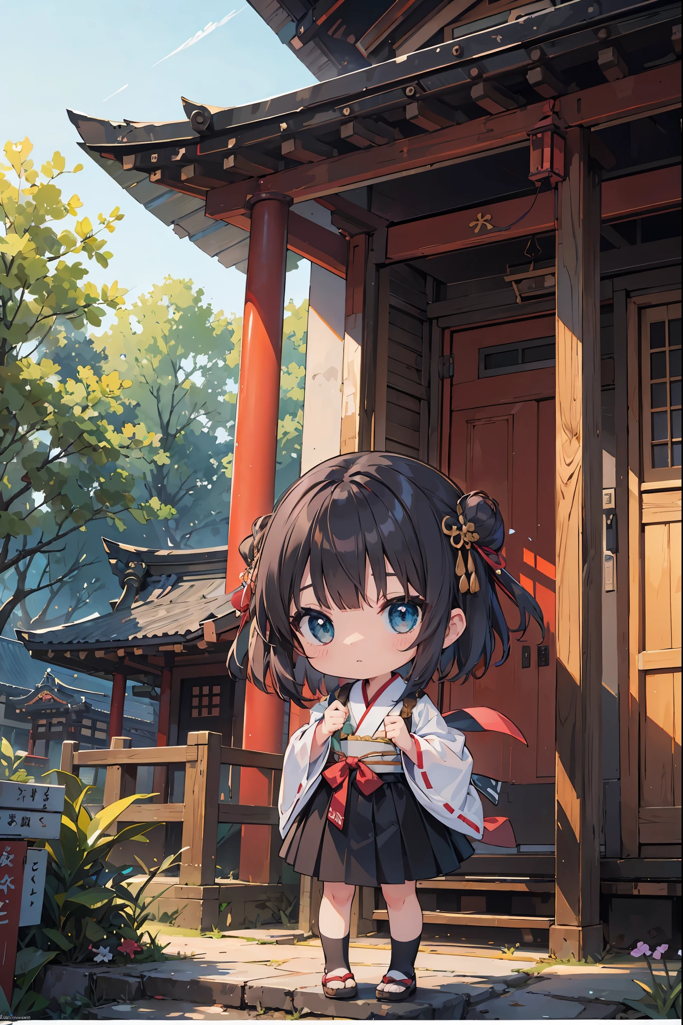 absurd, absolute resolution, incredibly absurd, super high quality, super detailed, official art, unity 8k wall, masterpiece
BREAK
Subject: First visit to a shrine
Subtitle: Tatsumi-chan (anthropomorphic chibi character), chibi, cute, Meiji Shrine