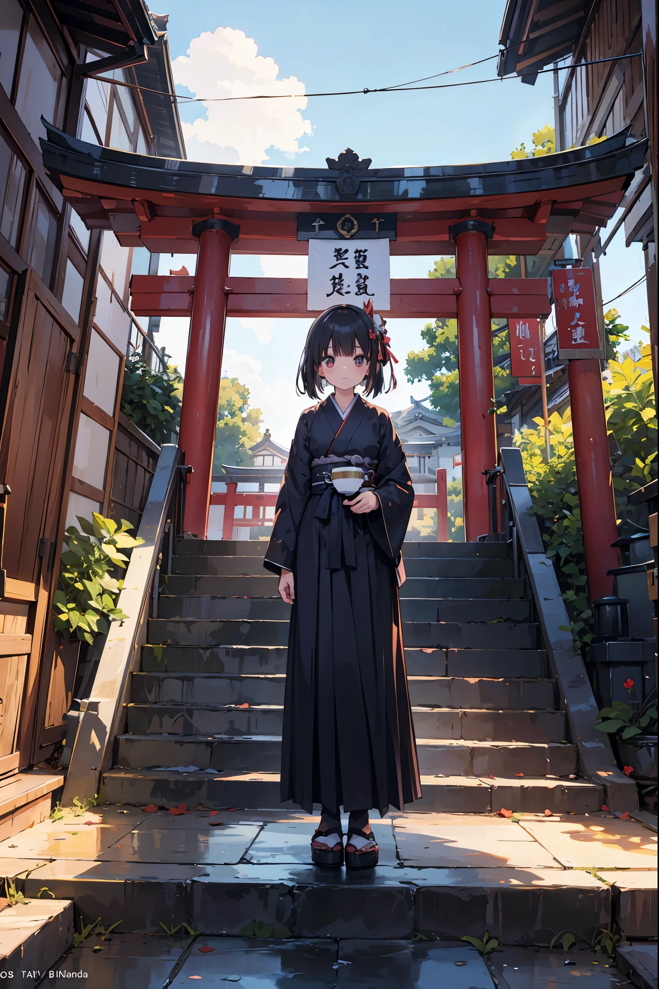 absurd, absolute resolution, incredibly absurd, super high quality, super detailed, official art, unity 8k wall, masterpiece
BREAK
Subject: First visit to a shrine
Subtitle: God of beauty, chibi, cute, Izumo-taisha shrine, God's tea party